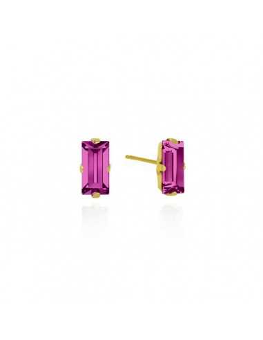 Pendientes macedonia fucsia-oro