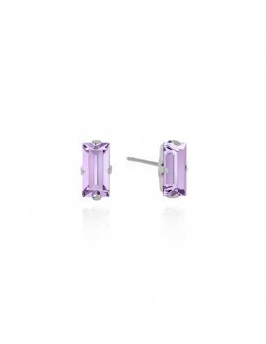 Pendientes macedonia violet-plata