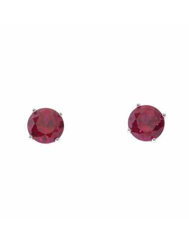 Pendientes plata circ. ruby