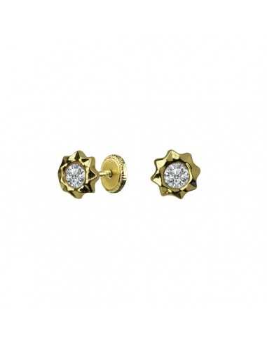 Pendientes bebe oro flor chaton