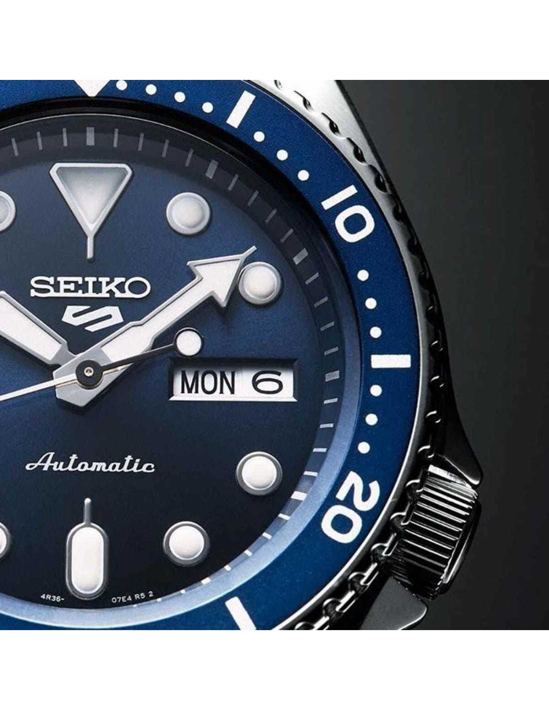 ✌️Reloj Seiko 5 Sport automático hombre, acero esfera azul SRPG29K1.
