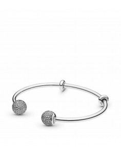 PULSERA PLATA CIRC ABIERTA